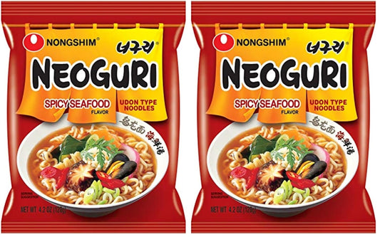 Nongshim Neoguri Spicy Seafood with Udon-Style Noodle,4.2 Ounce,(Pack of 20)